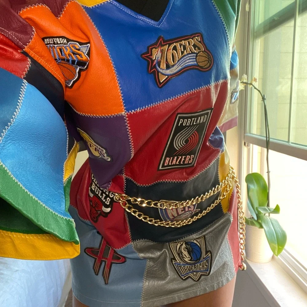 Colorful Patchwork NBA Top - Picture 6 of 7